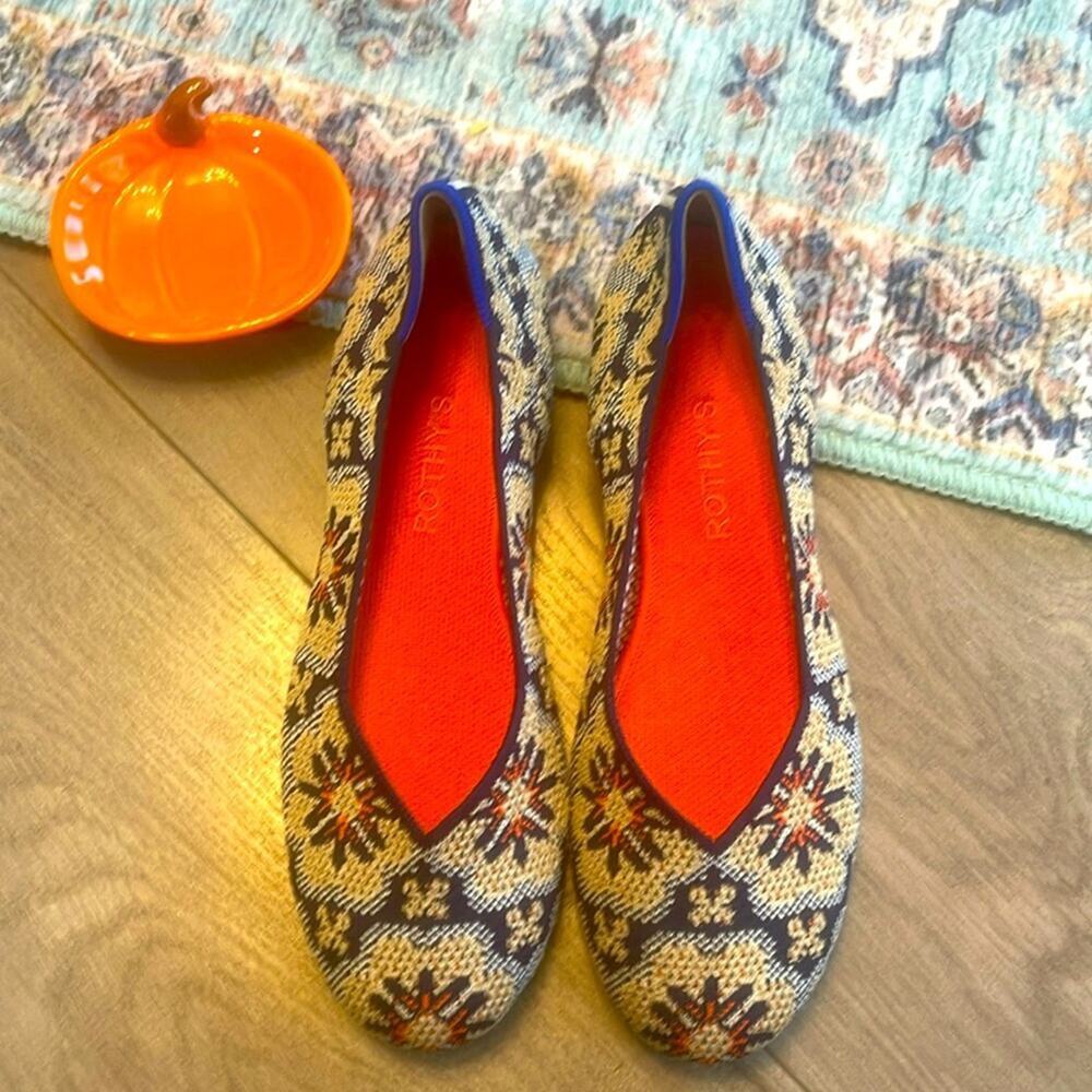 Rothy's sapphire burst retired round toe size 9.5 Women's flat Shoes - Picture 5 of 10